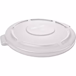 RUBBERMAID COMMERCIAL PRODUCTS FG260900WHT COUVERCLE DÉCHETS, BRUTE LLDPE ROND, BLANC