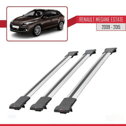 Barres de toit - FLY - Renault Megane GRANDTOUR - 3 barres - Aluminium - Gris