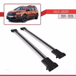 Barres de toit - FLY - Dacia Jogger 2021-2024 - Aluminium - Gris - Charge utile < 300 kg