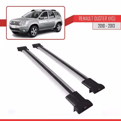 Barres de Toit - FLY - Modèle GRIS - Compatible Renault Duster 2010-2013 - Aluminium - Charge < 300 kg