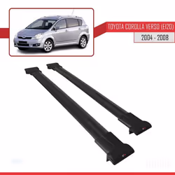 Barres de Toit - FLY - Compatible Toyota Corolla Verso 2004-2008 - Aluminium - Noir - Charge < 300 kg