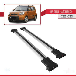 Barres de Toit - FLY - Kia Soul 2009-2013 - Aluminium - Gris - Charge utile < 300 kg