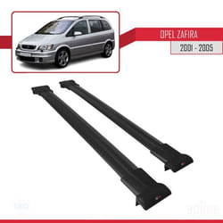 Barres de toit - FLY - Opel Zafira 2001-2005 - Aluminium - Noir - Charge utile < 300 kg