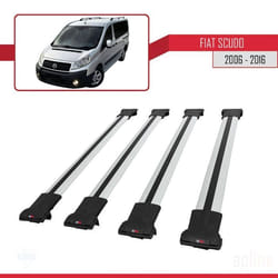 Barres de toit - FLY - Fiat Scudo 2006-2016 - 4 barres - Aluminium - Charge utile < 300 kg