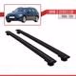 pour BMW 3 Series E91 Touring 2006-2011 BASIC Model Universel Barres de Toit Railing Porte-Bagages de Voiture Noir Alu 2 Barr ...