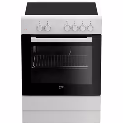 Beko FSS67000GW, Cuisinière, Blanc, Rotatif, Blanc, Devant, Céramique