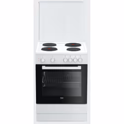 Beko FSS66000GW four et cuisinière Plaque scellée Noir, Blanc