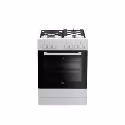 Beko FSS63110DWCS, Cuisinière, Blanc, Rotatif, Devant, Combi, 4 zone(s)