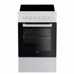 Beko FSM57100GW, Cuisinière, Noir, Blanc, Rotatif, Blanc, Devant, Bas