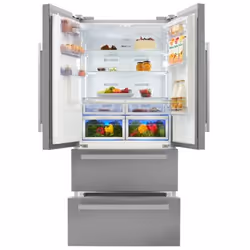 Beko GNE60532DX frigo américain Pose libre 387 L Aluminium, Argent