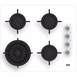 BEKO Plaque au gaz HILW64122SW 59 cm 52,4 cm 7800 W
