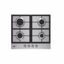 Beko HIAG 64225 SX, Acier inoxydable, Intégré, Gaz, Acier inoxydable, 4 zone(s), 4 zone(s)