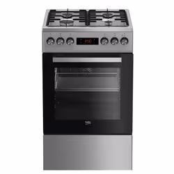 Beko FSE52320DXD, Cuisinière, Noir, Acier inoxydable, Rotatif, Tactile, Devant, Gaz, 4 zone(s)