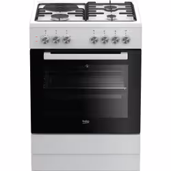 Beko FSE63120DWCS, Cuisinière, Blanc, Rotatif, Blanc, Devant, Bas