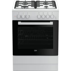 Beko FSE62110DWC Cuisinière Electrique Gaz Noir, Blanc A