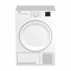 Beko DCU 8230 N, Pose libre, Charge avant, Condensation, Blanc, Boutons, Rotatif, Droite