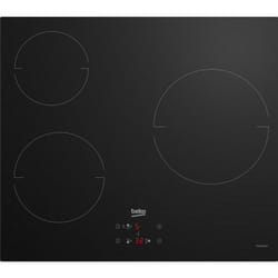 Table de cuisson à induction 60cm 3 foyers 5900w noir Beko hii63400mt