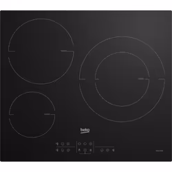 Beko HII63200MTB, Noir, Intégré, 58 cm, Plaque avec zone à induction, Verre, 3 zone(s)