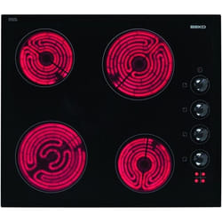 Beko - table de cuisson vitrocéramique 58cm 4 feux 5800w noir - hic64100