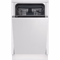Beko KDIS28122, Entièrement intégré, Compact (45 cm), Blanc, Noir, Tactile, LED