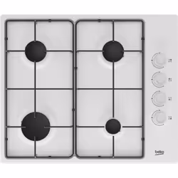 Beko HIGG 64123 SW, Blanc, Intégré, 60 cm, Gaz, Émaillé, 4 zone(s)