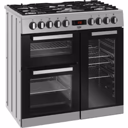 Beko PS235315DX four et cuisinière Gaz Noir, Acier inoxydable A