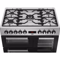 Beko PS235315DX four et cuisinière Gaz Noir, Acier inoxydable A - Vue supplémentaire 4