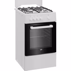 Beko FSG522DWC four et cuisinière Gaz Noir, Blanc