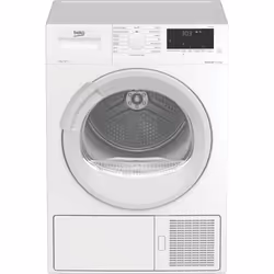 Beko DRX927WN, Pose libre, Charge avant, Pompe à chaleur, Blanc, Boutons, Rotatif, Gauche