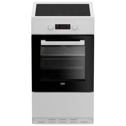 Beko FSM58301WC Cuisinière Électrique/Gaz Plaque avec zone à induction Noir, Blanc A