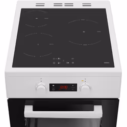 Beko FSM58301WC Cuisinière Électrique/Gaz Plaque avec zone à induction Noir, Blanc A