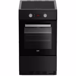 Beko FSE58301BC, Cuisinière, Noir, Tactile, Argent, Acier inoxydable, LCD