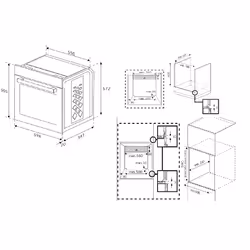 Beko BBIM13301XC four 72 L 3300 W A+ Noir, Acier inoxydable - Vue supplémentaire 6