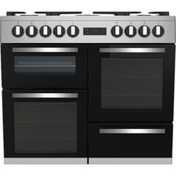 Beko PF335325DX four et cuisinière Gaz Noir, Acier inoxydable A