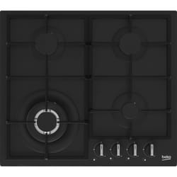 Beko HIYG 64225 SBO plaque Noir Intégré 60 cm Gaz 4 zone(s)