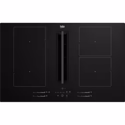 Beko HIXI 84700 UF, Noir, Intégré, 80 cm, Plaque avec zone à induction, Verre, 4 zone(s)