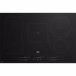 Beko HII85770UFT, Noir, Intégré, 80 cm, Plaque avec zone à induction, Verre, 5 zone(s)