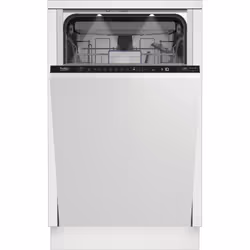Beko BDIS38040A, Entièrement intégré, Taille maximum (60 cm), Acier inoxydable, Noir, Boutons, LED