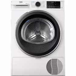 Beko B3T48230W, Pose libre, Charge avant, Pompe à chaleur, Blanc, Rotatif, Tactile, Droite