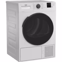 Beko DH11412CX0W, Pose libre, Charge avant, Pompe à chaleur, Blanc, Rotatif, Droite