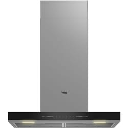 Beko BHCB66641BBHS hotte Montée au mur Noir, Acier inoxydable 710 m³/h A