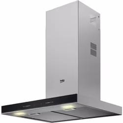 Beko BHCB66641BBHS hotte Montée au mur Noir, Acier inoxydable 710 m³/h A