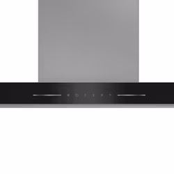 Beko BHCB66641BBHS hotte Montée au mur Noir, Acier inoxydable 710 m³/h A