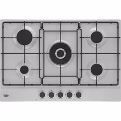 Beko HIAW75223SXE, Acier inoxydable, Intégré, 75 cm, Gaz, Acier inoxydable, 5 zone(s)