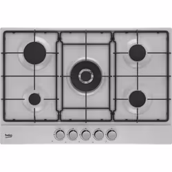 Beko HIAW75224SXE, Noir, Intégré, 60 cm, Gaz, En fonte, 4 zone(s)
