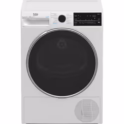 Beko B5T6122309W, Pose libre, Charge avant, Pompe à chaleur, Blanc, Rotatif, Tactile, Droite