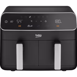 Beko FRL5388B, Friteuse d’air chaud, 8,5 L, Double, Noir, Tactile, Autonome