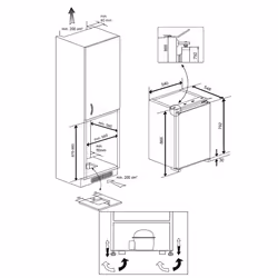 Beko B1854N frigo combine Intégré 110 L E Blanc