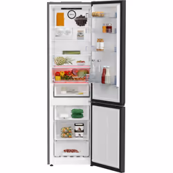 Beko B7RCNE408HXBR réfrigérateur-congélateur Pose libre 355 L A Noir, Acier inoxydable - Vue supplémentaire 4