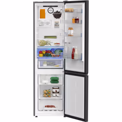 Beko B7RCNE408HXBR réfrigérateur-congélateur Pose libre 355 L A Noir, Acier inoxydable - Vue supplémentaire 5